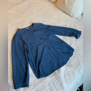 Silk blue top, size S